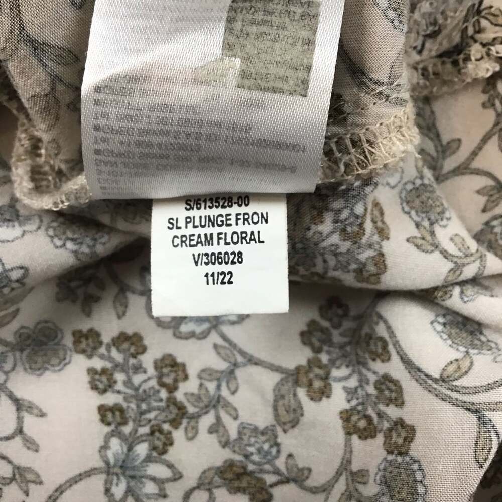 Old Navy Smocked Waist Tie-Back Floral Maxi Dress Beige Hue XL Boho Chic - Picture 10 of 12